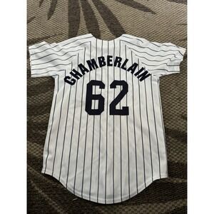 New York Yankees Jersey Youth Medium Joba Chamberlain White Pinstripe‎ Majestic
